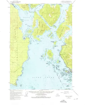 Sitka A 5 AK topo map, 1:63360 Scale, 15 X 15 Minute, Historical, 1951, Updated 1976, 22 x 18 in