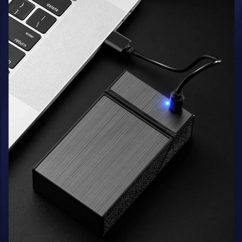 Sleek Electric Coil Lighter – Windproof & USB Rechargeable