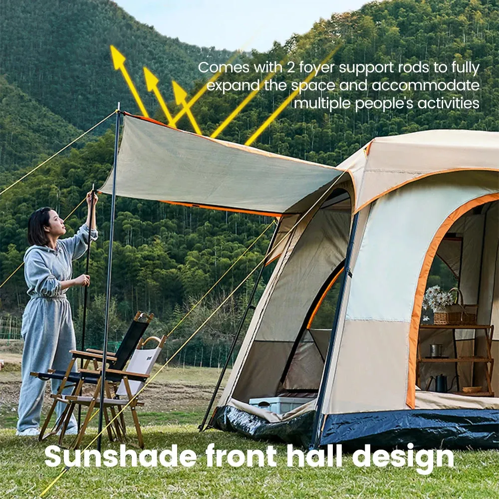 Sonuto Large Family Camping Tent Double Layer 2 Room 3-12 Person Capacity Rainproof Material