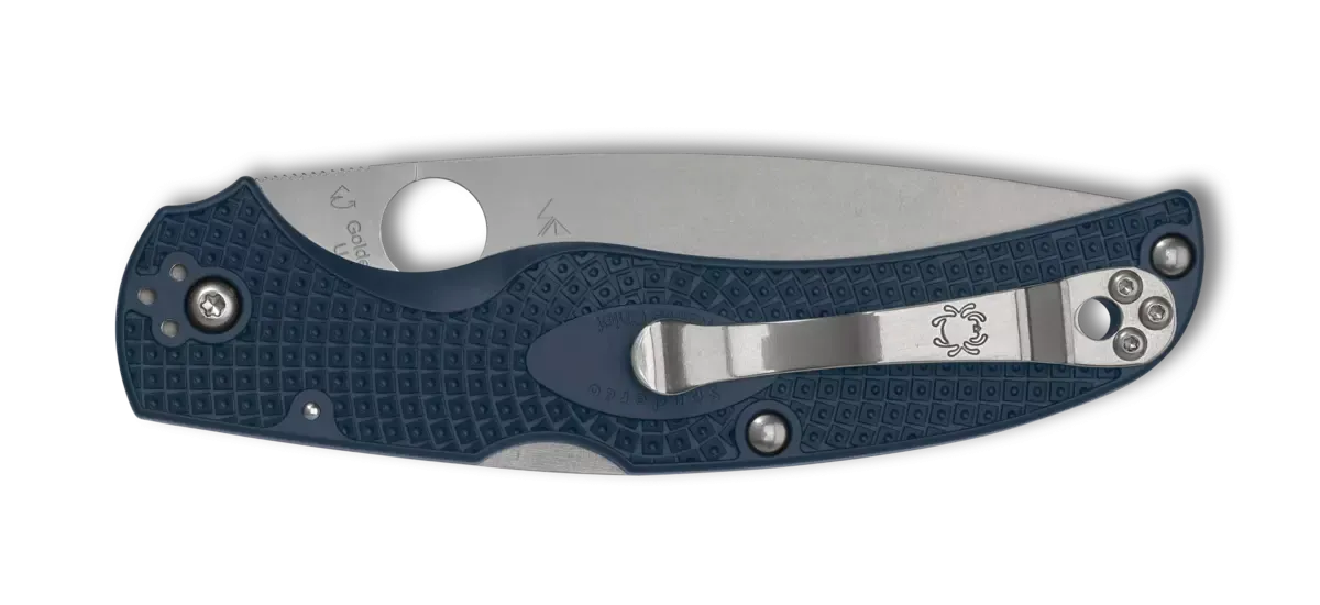 Spyderco Native Chief Blue Lightweight CPM SPY27 4.02" Plain Edge Pocket Folding Knife (C244PCBL)