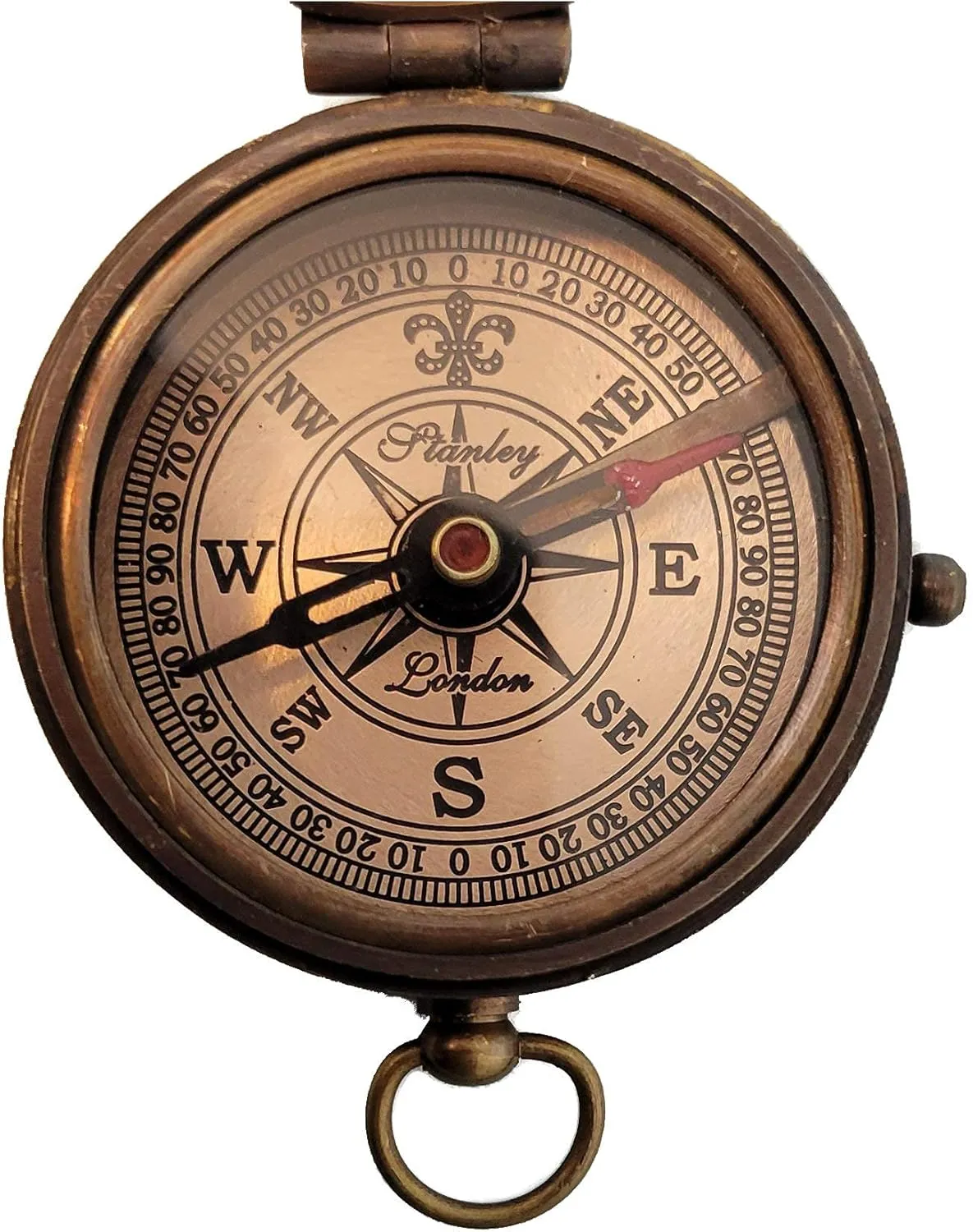 Stanley London Engraved Compass Personalized | Brass Pocket Compass Gifts for Men, Him, Son, Husband, Grandson, Boys | Engravable Antique Gift Compasses for Graduation, Baptism, Confirmation