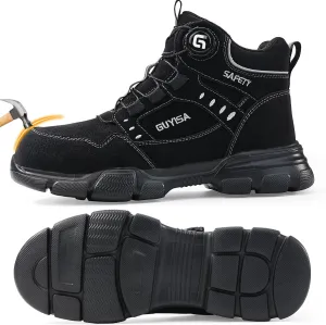 Steel Toe Shoes for Men's Waterproof Lightweight Work Boots for Men Work shoes Puncture-Proof Industrial-Grade Non-Slip Steel Toe Boots