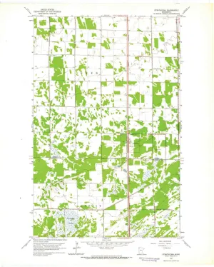Strathcona MN topo map, 1:24000 Scale, 7.5 X 7.5 Minute, Historical, 1962, Updated 1964, 27.23 x 21.53 in