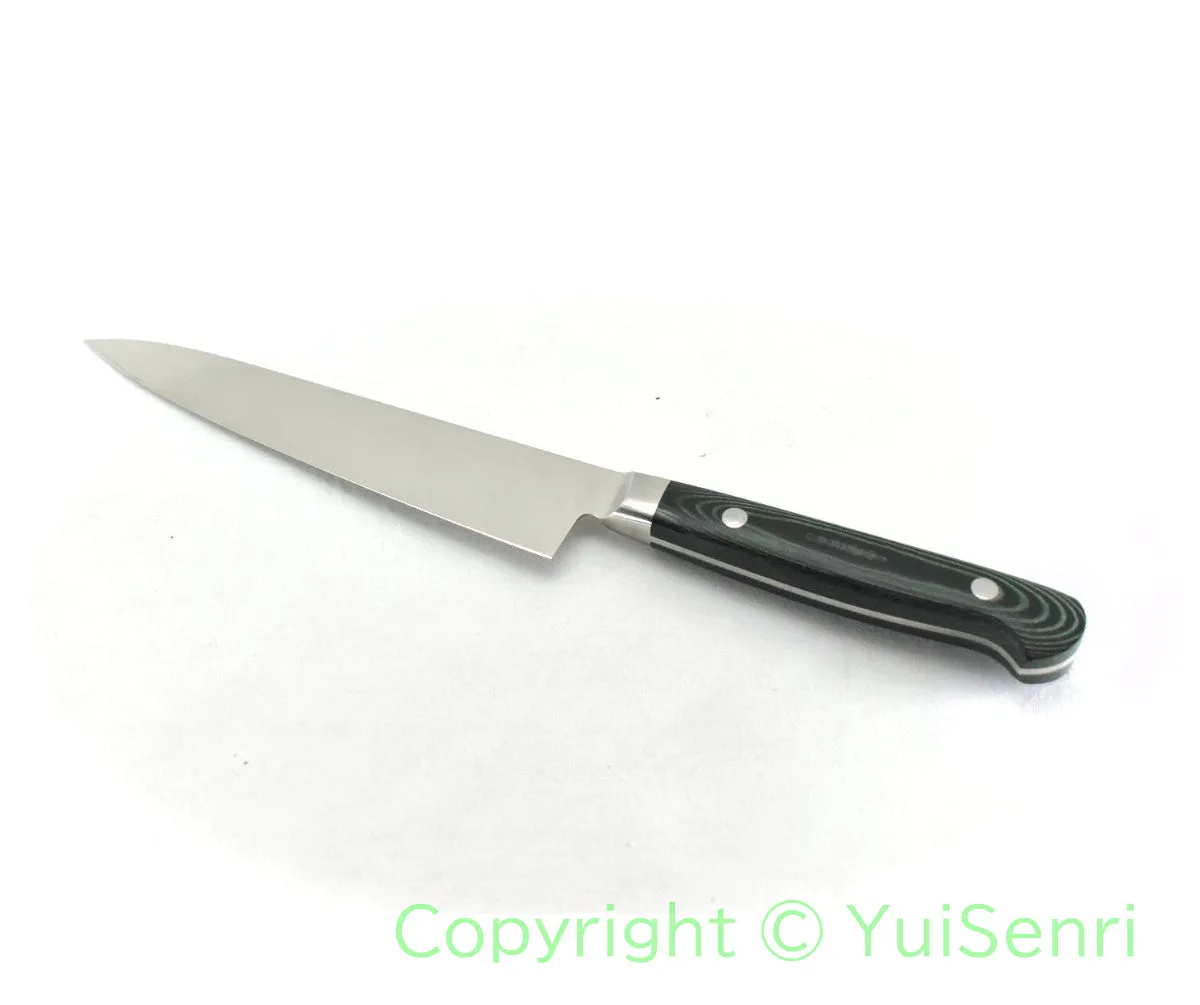 Suisin Premium INOX  Paring Knife 150 mm My Carta Handle Green