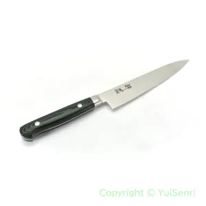 Suisin Premium INOX  Paring Knife 150 mm My Carta Handle Green