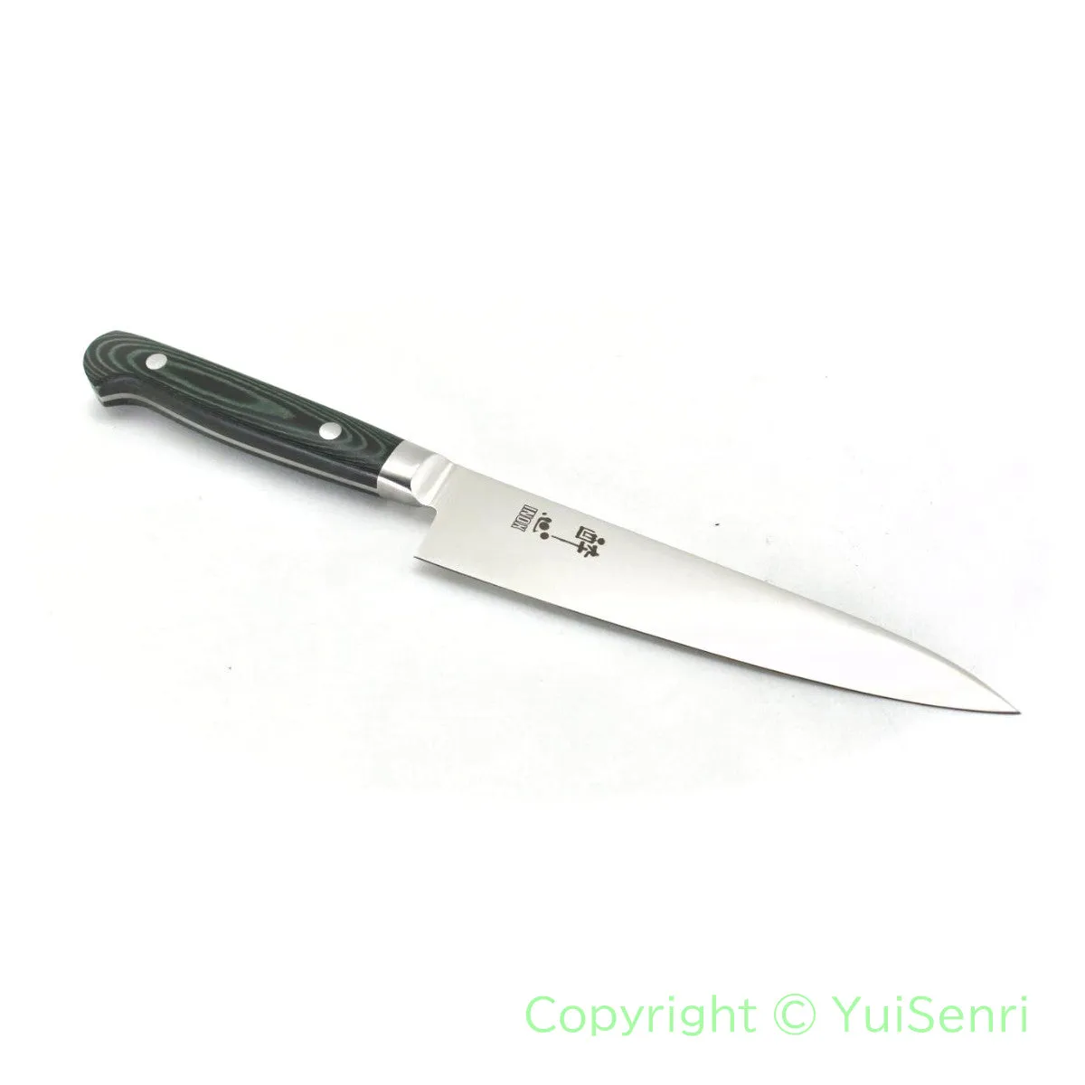 Suisin Premium INOX  Paring Knife 150 mm My Carta Handle Green