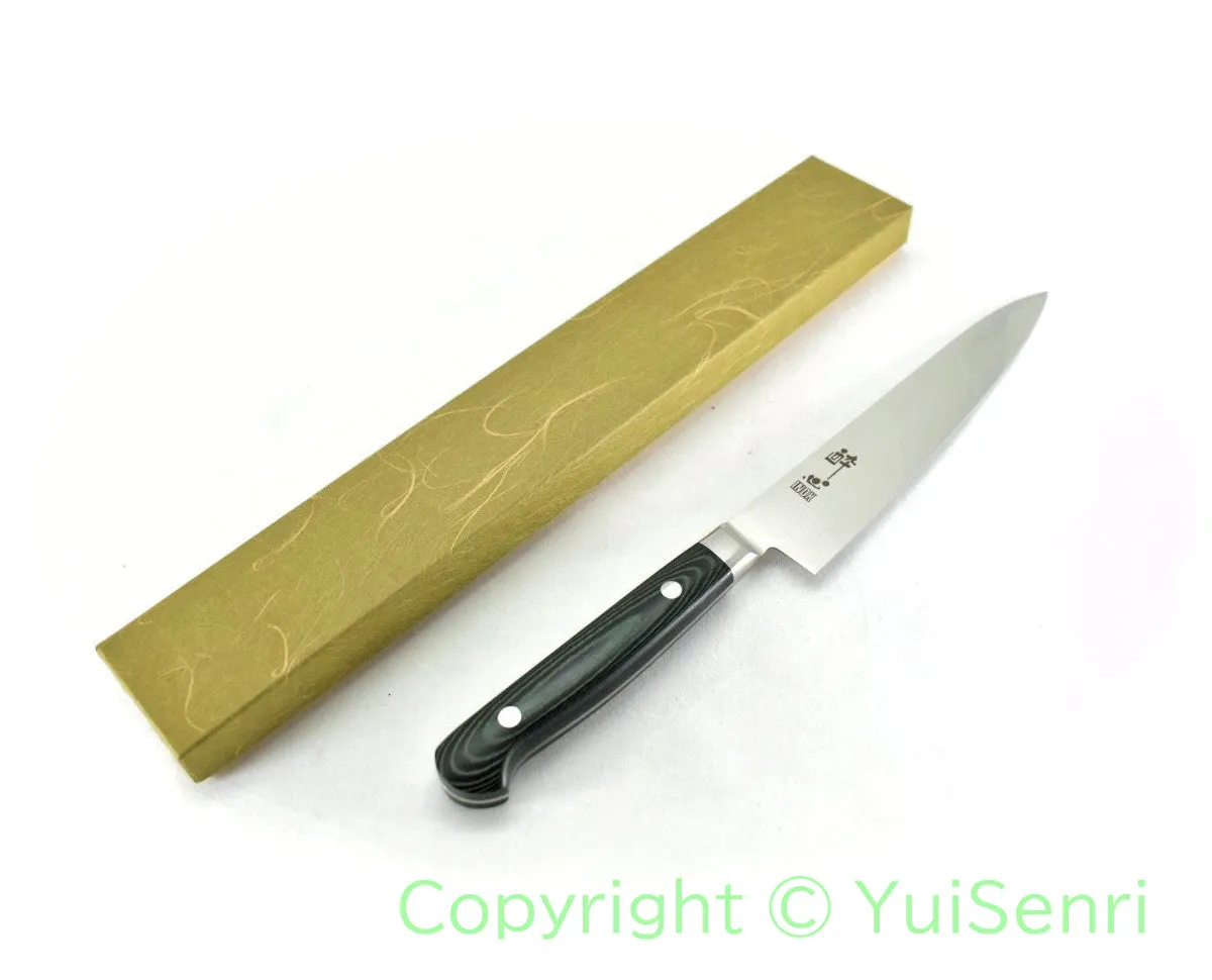 Suisin Premium INOX  Paring Knife 150 mm My Carta Handle Green