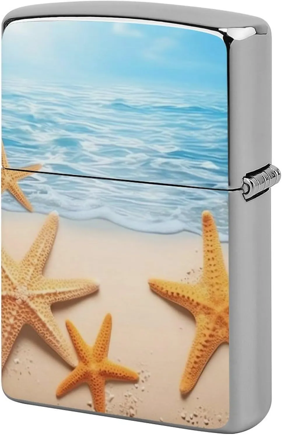 Summer Starfish Lighter Case Waterproof Lighter Sleeve Lighters Protective Cover with Graffiti Design