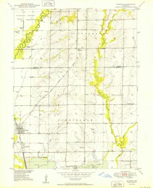 Sumner MO topo map, 1:24000 Scale, 7.5 X 7.5 Minute, Historical, 1950, 26.9 x 21.9 in