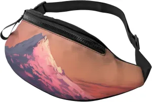 Sunset landscape Mountains Lake Fanny Pack for Man Women Waist Bag Adjustable Belt Casual Chest Bag Bum Bags for Travel Sports Running Hiking Waist Packs
