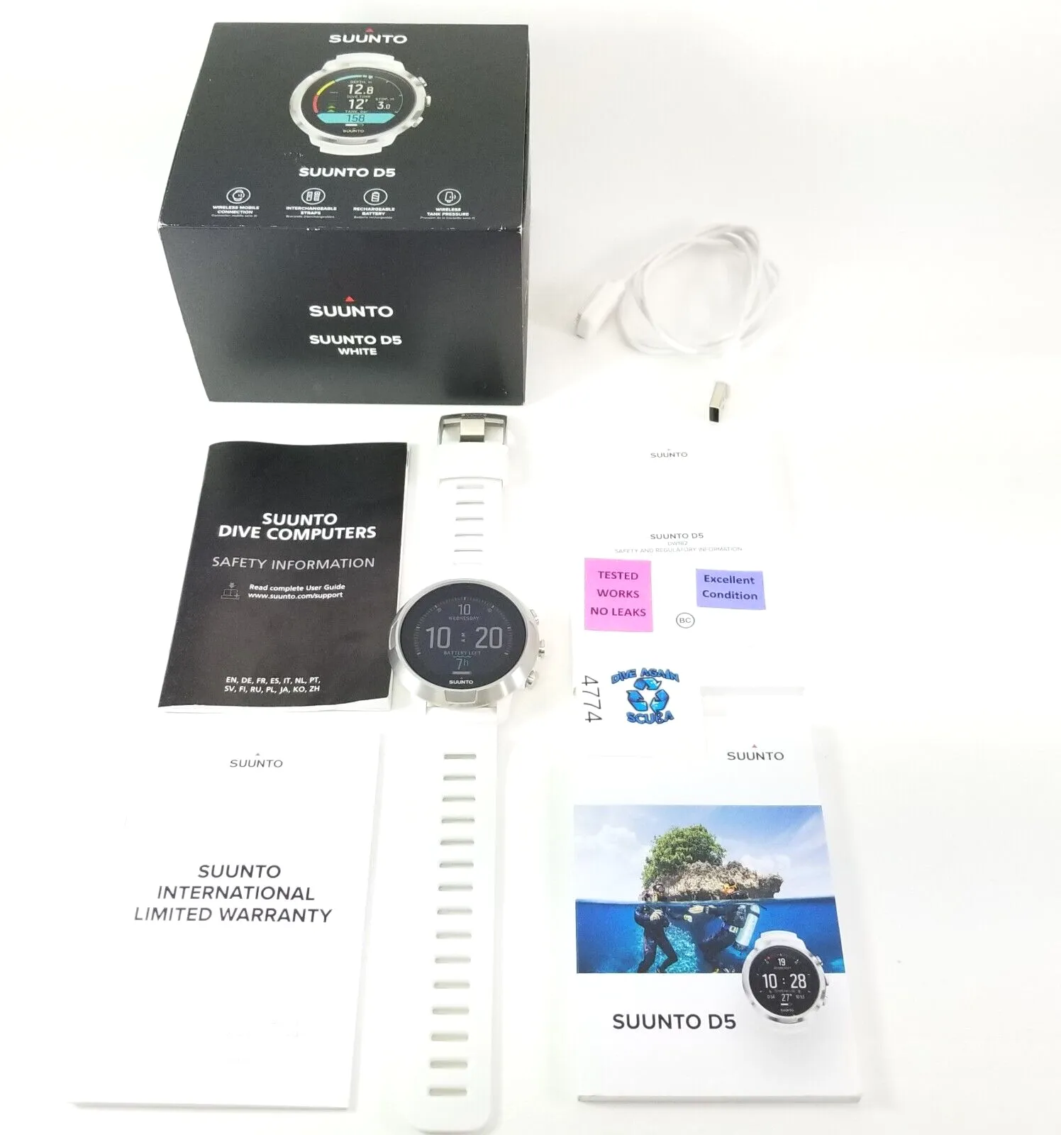 Suunto D5 OLED Bluetooth Wrist Watch Scuba Dive Computer Wireless Digital Compas