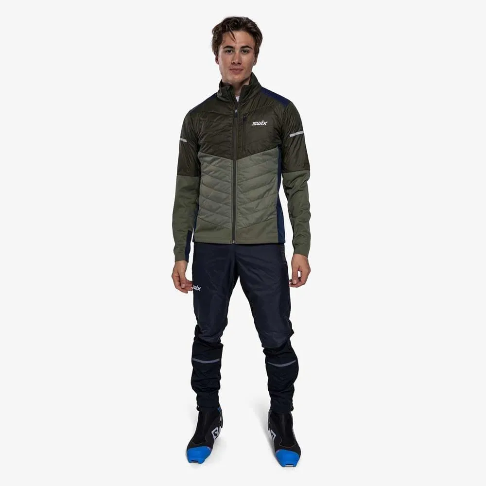 Swix Men's Dynamic Hybrid Breathable Windproof Active Outdoor Cross Country Skiing Winter Sports Insulated Jacket
