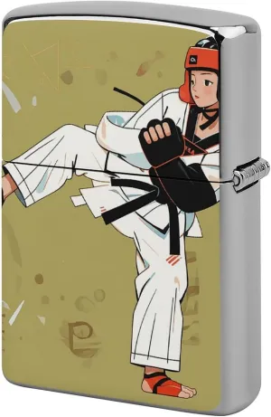 Taekwondo DesignLighter Case Waterproof Lighter Sleeve Lighters Protective Cover with Graffiti Design