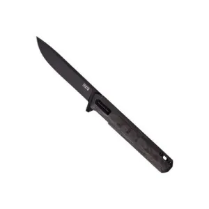Tekto F2 Bravo Folding Knife 3.10in Ti D2 Steel Drop Point G10/Carbon Fiber Ember/Black F2R-CCRD-D2BK1-A1