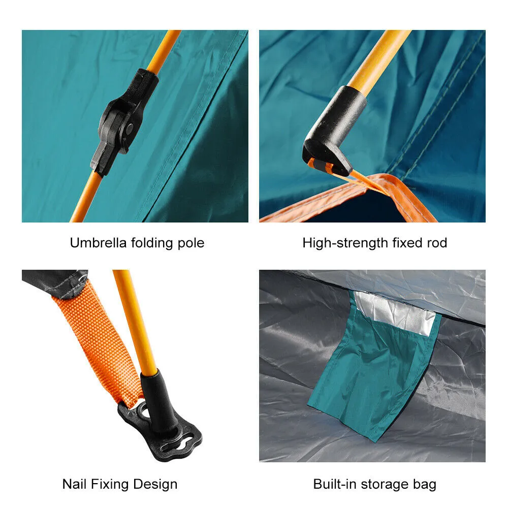 Tent Camping Pop Up Tent - 3-4 People Waterproof Outdoor Canopy
