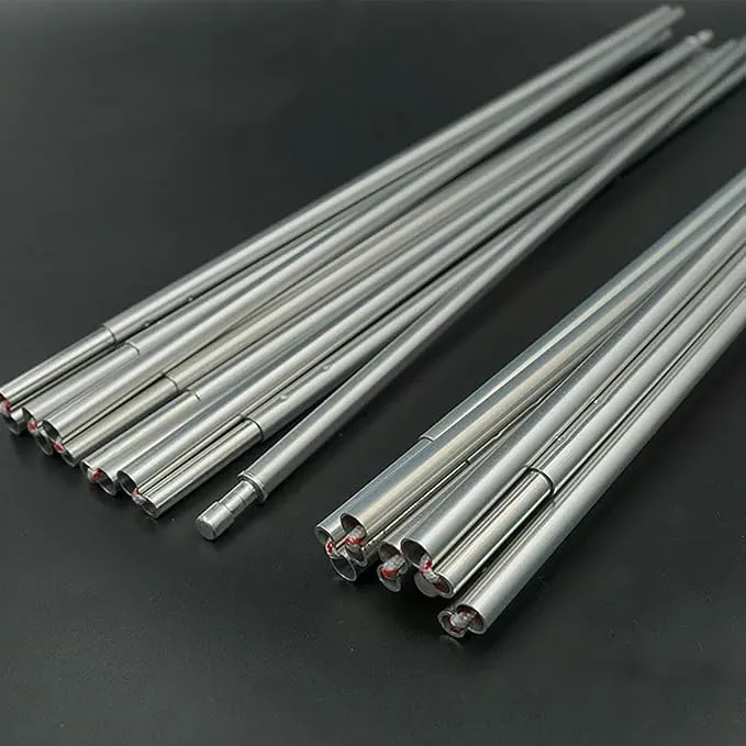 Tent Pole Replacement 11.8 ft 13 ft 14.5 ft Aluminum Tent Rod 0.3 inch Outdoor Camping Collapsible Tent Frame Repair Accessory (2 Pole, 11.8 ft)