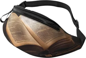 The Book Fanny Pack for Man Women Waist Bag Adjustable Belt Casual Chest Bag Bum Bags for Travel Sports Running Hiking Waist Packs