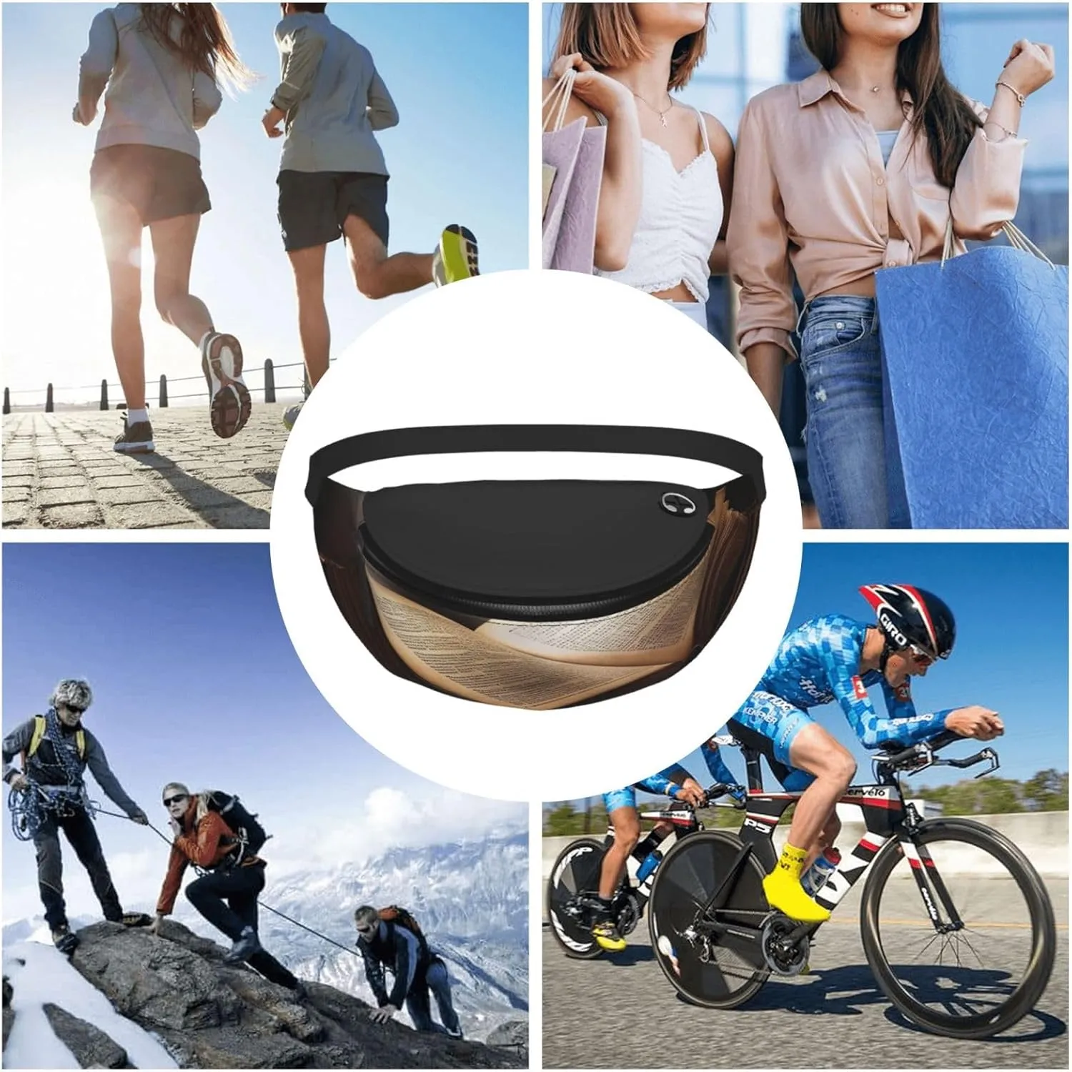The Book Fanny Pack for Man Women Waist Bag Adjustable Belt Casual Chest Bag Bum Bags for Travel Sports Running Hiking Waist Packs