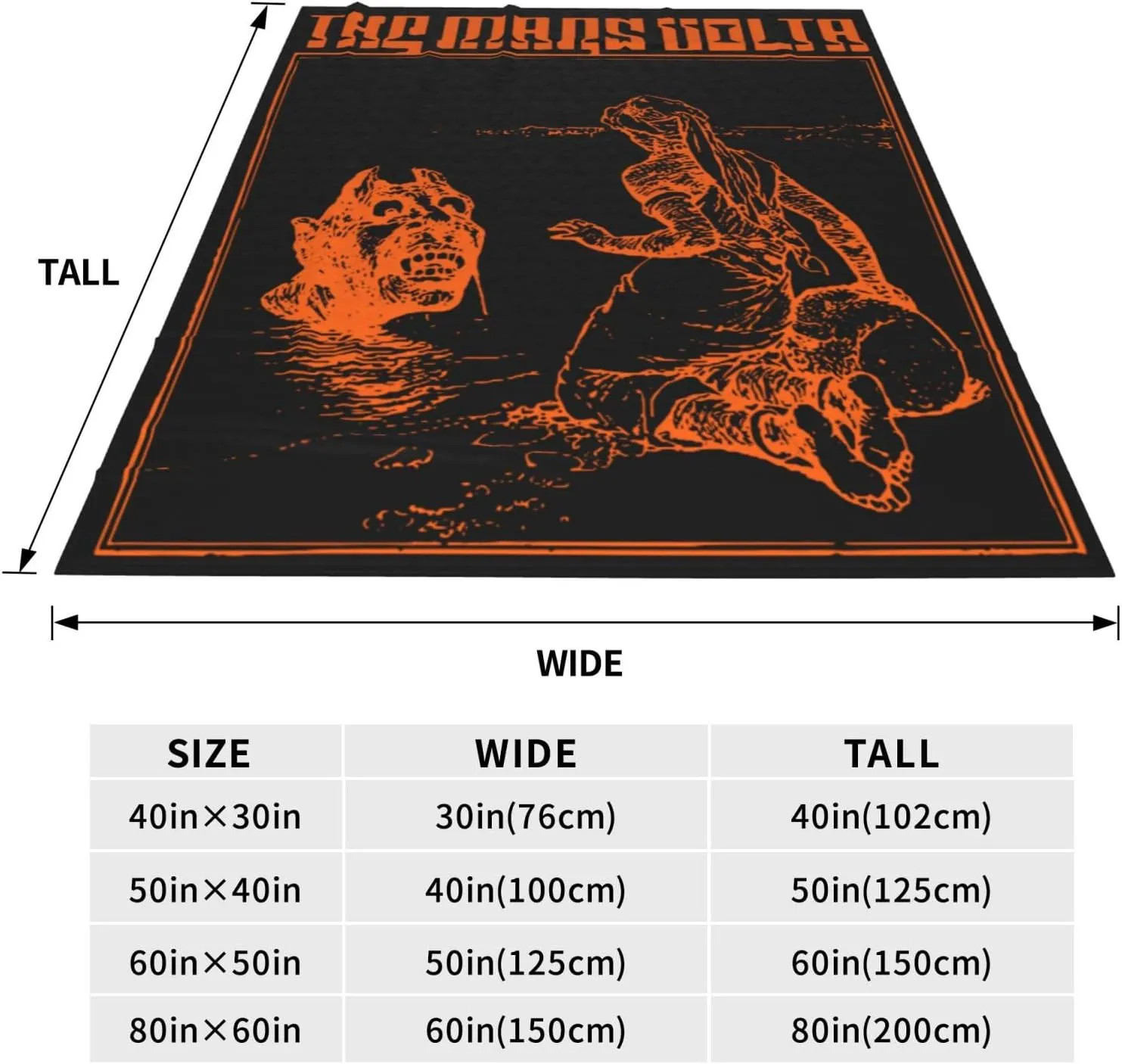 The Mars Volta Blanket Flannel Fleece Printed Throw Blankets Ultra Soft Micro Warm Blanket for All Season Bedding Chair Sofa Couch Bed 50"x40"