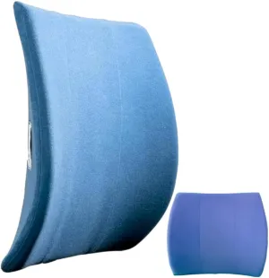 Thin Ergonomic Bucket Seat Lower Lumbar Back Support Pillow Cushion for Office Chair, Car, Truck, Wheelchair, Gaming Chair and Recliner for Pain Relief Made in USA.Blue