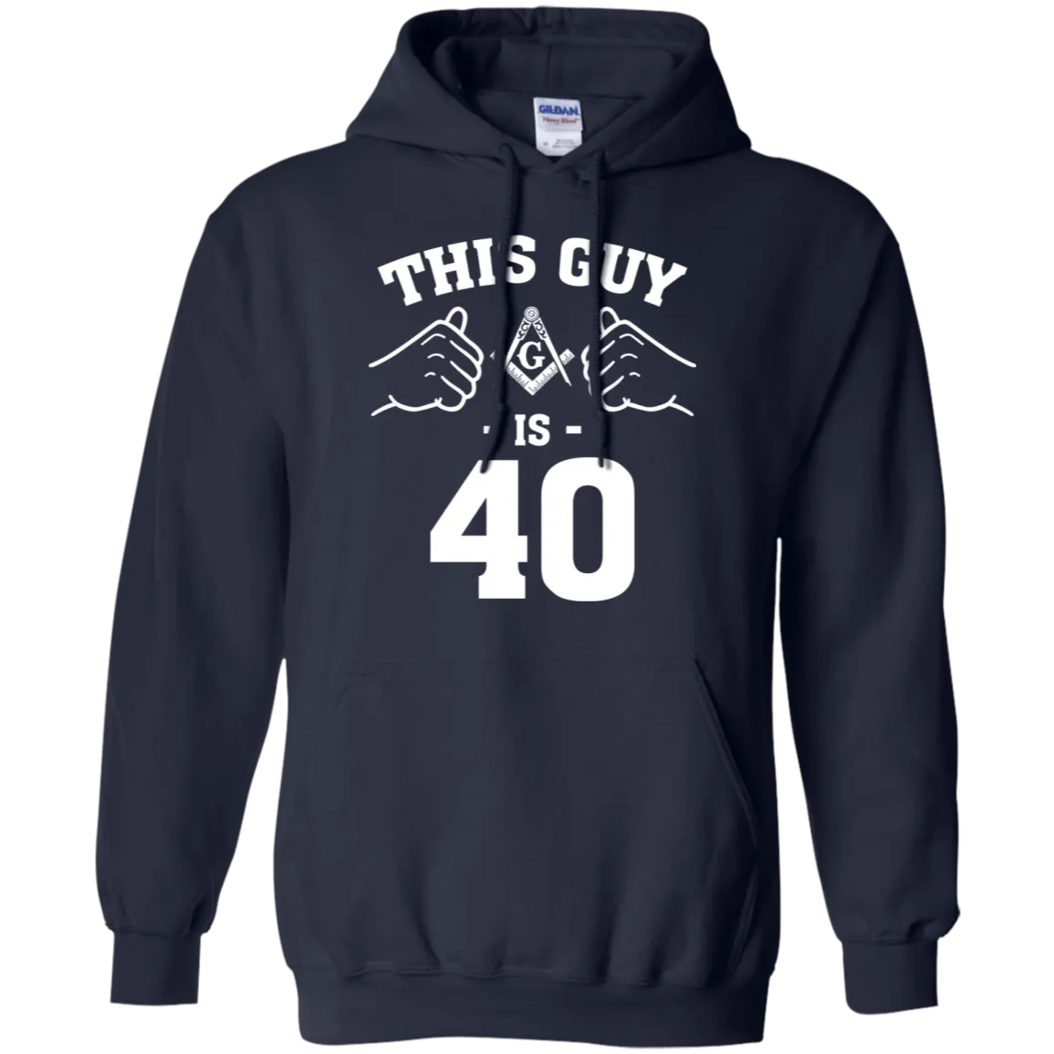 This Mason Guy is 40 Years Old Freemason Square & Compass Symbol