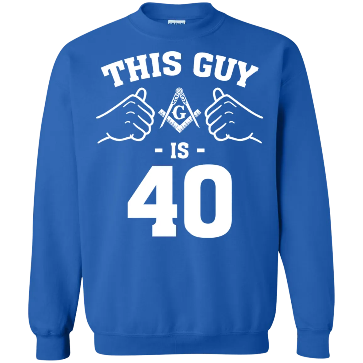 This Mason Guy is 40 Years Old Freemason Square & Compass Symbol