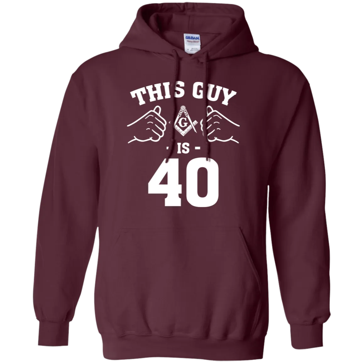 This Mason Guy is 40 Years Old Freemason Square & Compass Symbol