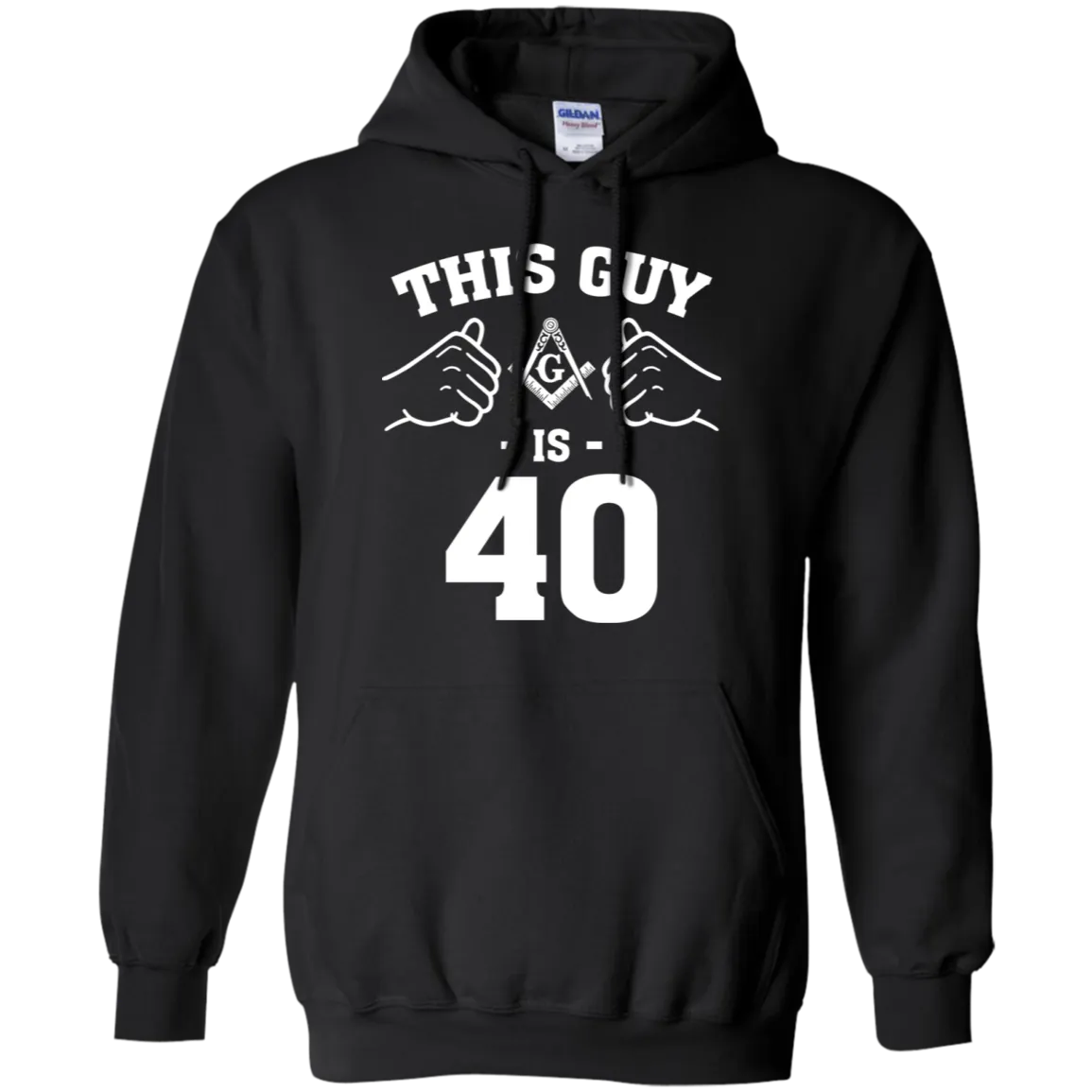 This Mason Guy is 40 Years Old Freemason Square & Compass Symbol