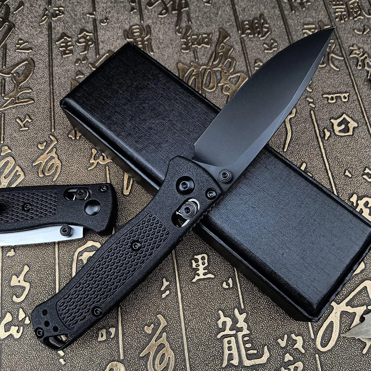 Thumb Open Mini EDC Folding Pocket Knife, Axis Lock Knife with 2.7'' S30V Blade, Glass Reinforced Nylon Grivory Handle with Belt Clip for Camping (Black Blade)