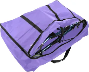 TOMMHANES AMISGUOER Travel Bag for Rollator Walker - Purple, 35.4" W x 27.5" H x 12.5" D, Foldable, Water Resistant, High Capacity, Shoulder Strap, Zipper Closure, Unisex, Walker Bag