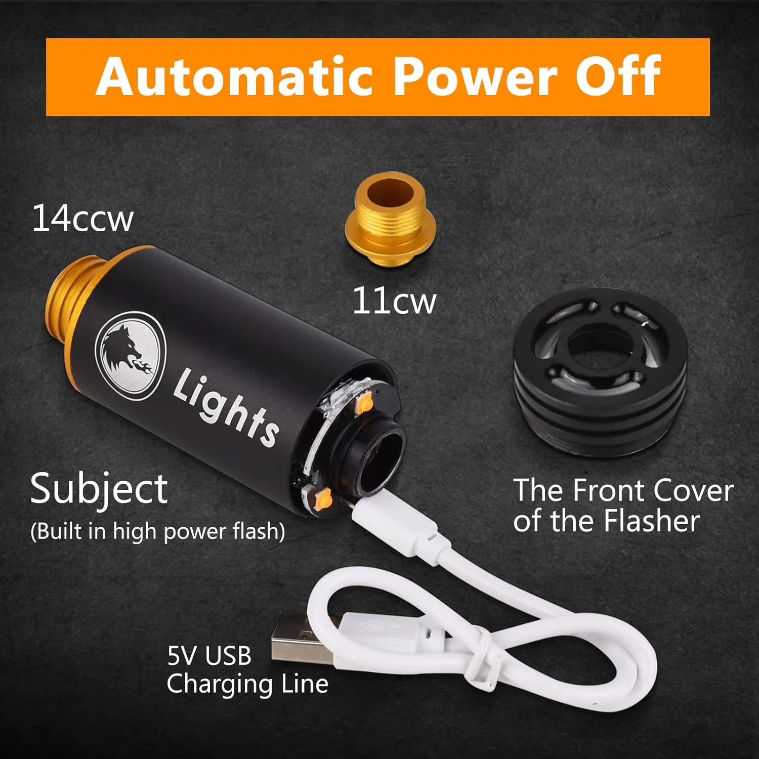 Tracer Unit Lighter Glow in Dark for 14mm CCW/10mm CW Thread M14 CCW Thread to M11 CW Thread