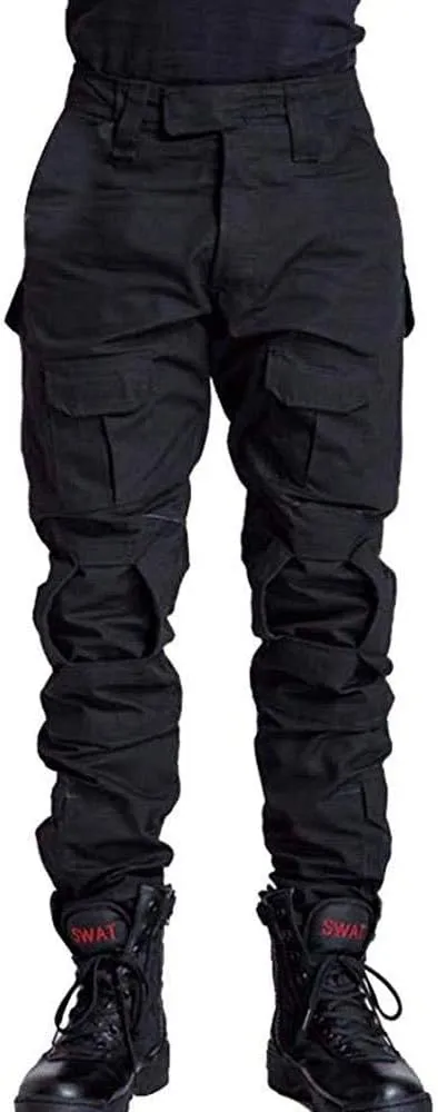 TRGPSG Men's Hiking Pants, Ripstop Camo Cargo Pants, Multi-Pocket Casual Work Pants