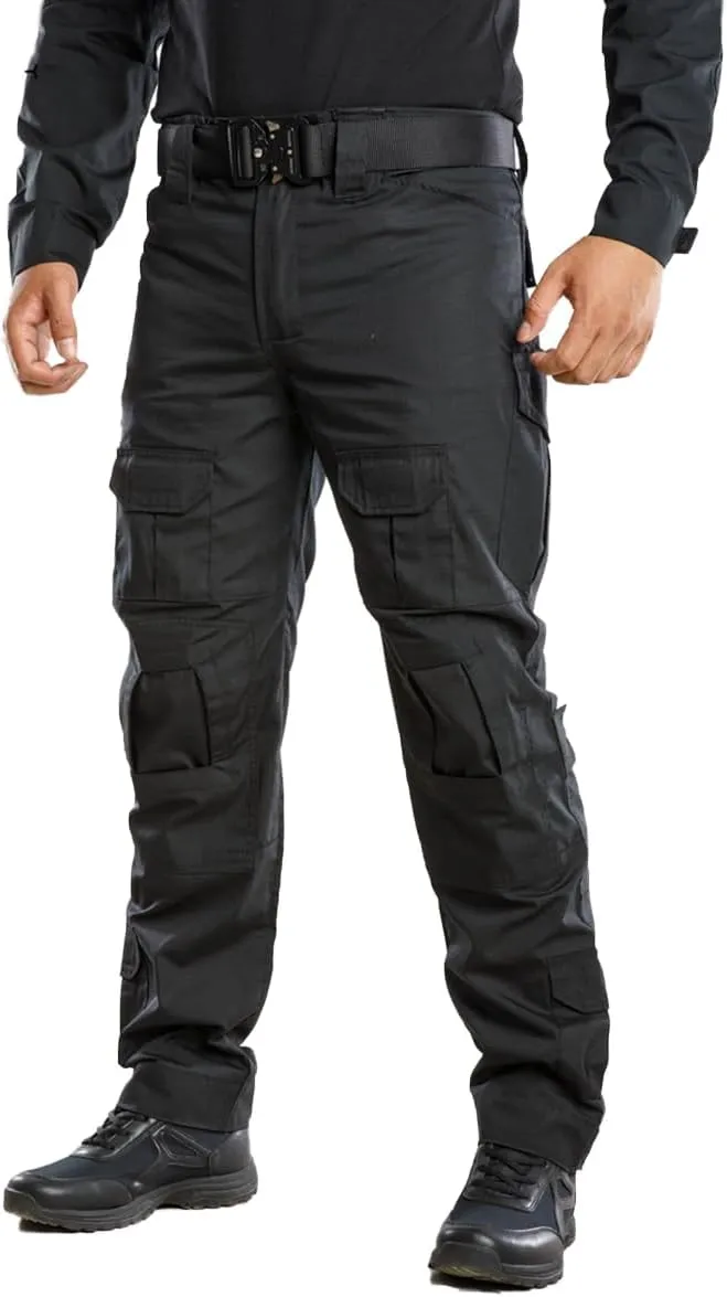 TRGPSG Men's Hiking Pants, Ripstop Camo Cargo Pants, Multi-Pocket Casual Work Pants