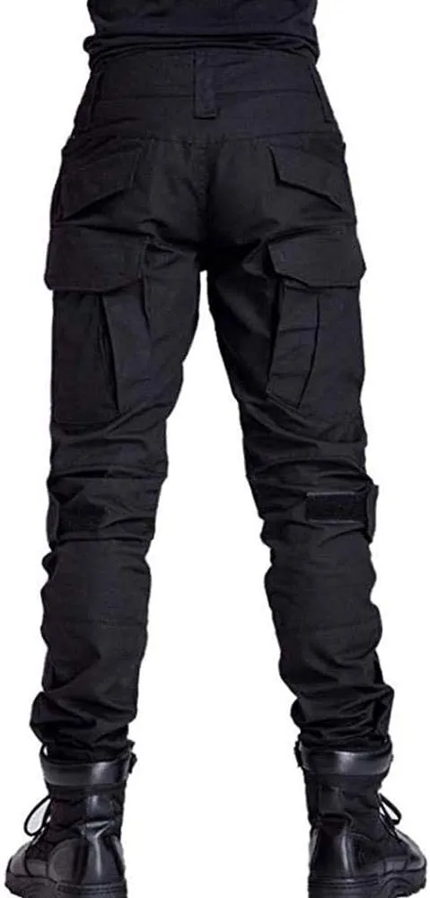 TRGPSG Men's Hiking Pants, Ripstop Camo Cargo Pants, Multi-Pocket Casual Work Pants