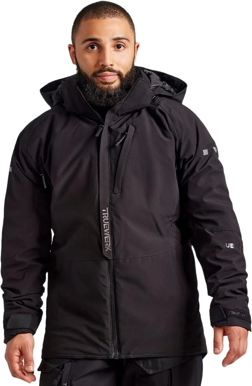 TRUEWERK Men's Work Coat - S4 Tower Winter Parka Workwear, Water-Resistant, Windproof Jacket with 4-Way Stretch