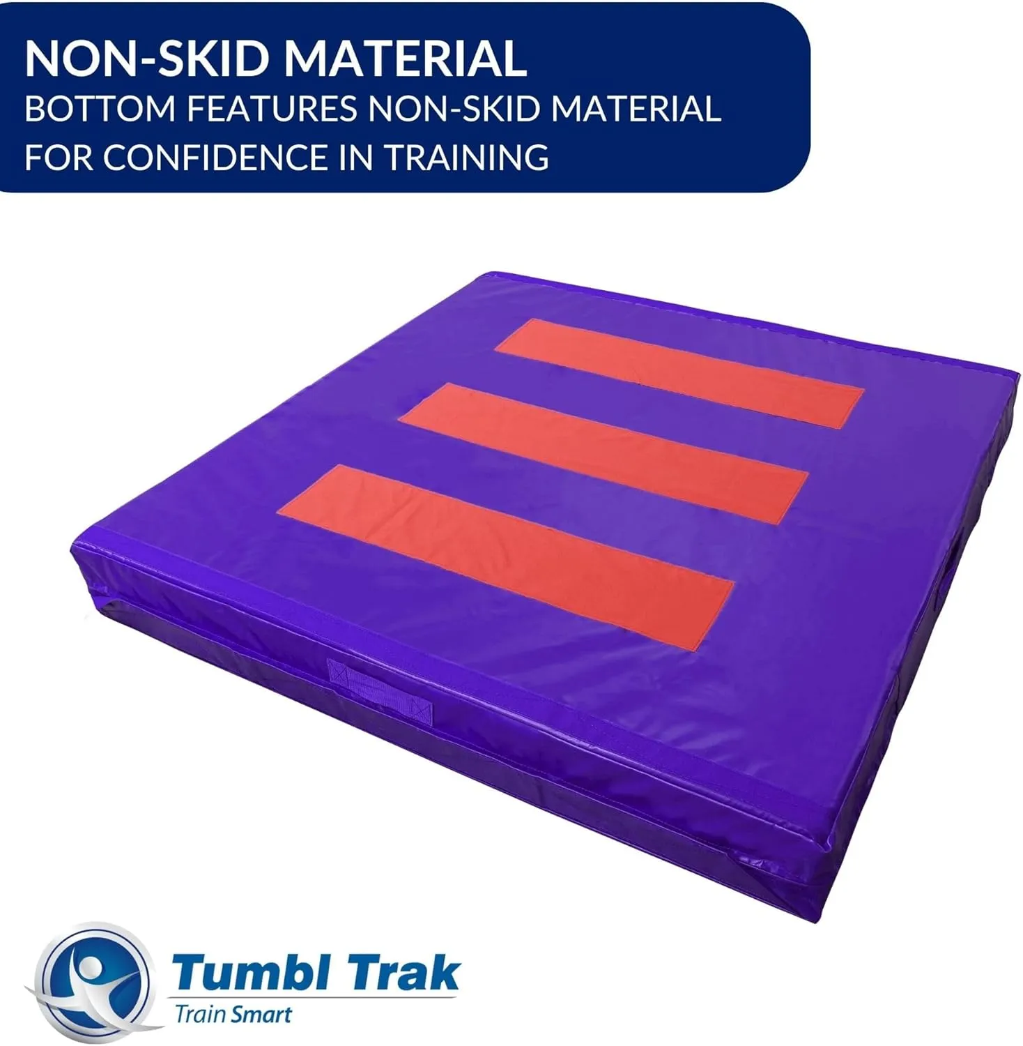 Tumbl Trak Modular Practice Mat - 5 Ft x 5 Ft x 8 in Thick - Build Your Own Practice Crash Mat for Gymnastics, Cheerleading, Dance, Acro and Martial Arts