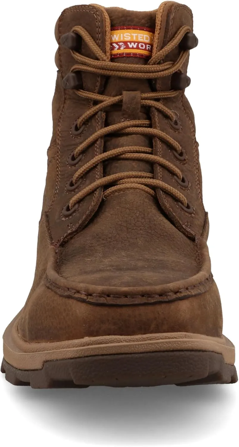 Twisted X Men's 6" UltraLite X Work Boot, Moc Toe Nano Toe with UltraLite X