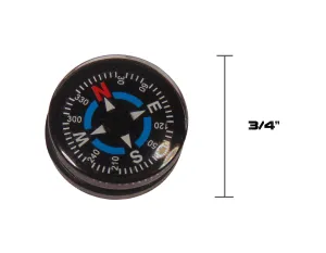 Type-III 12pc Liquid Filled 20mm Compasses w/ Blue Accent for Emergency Survival Kits and Paracord Bracelets