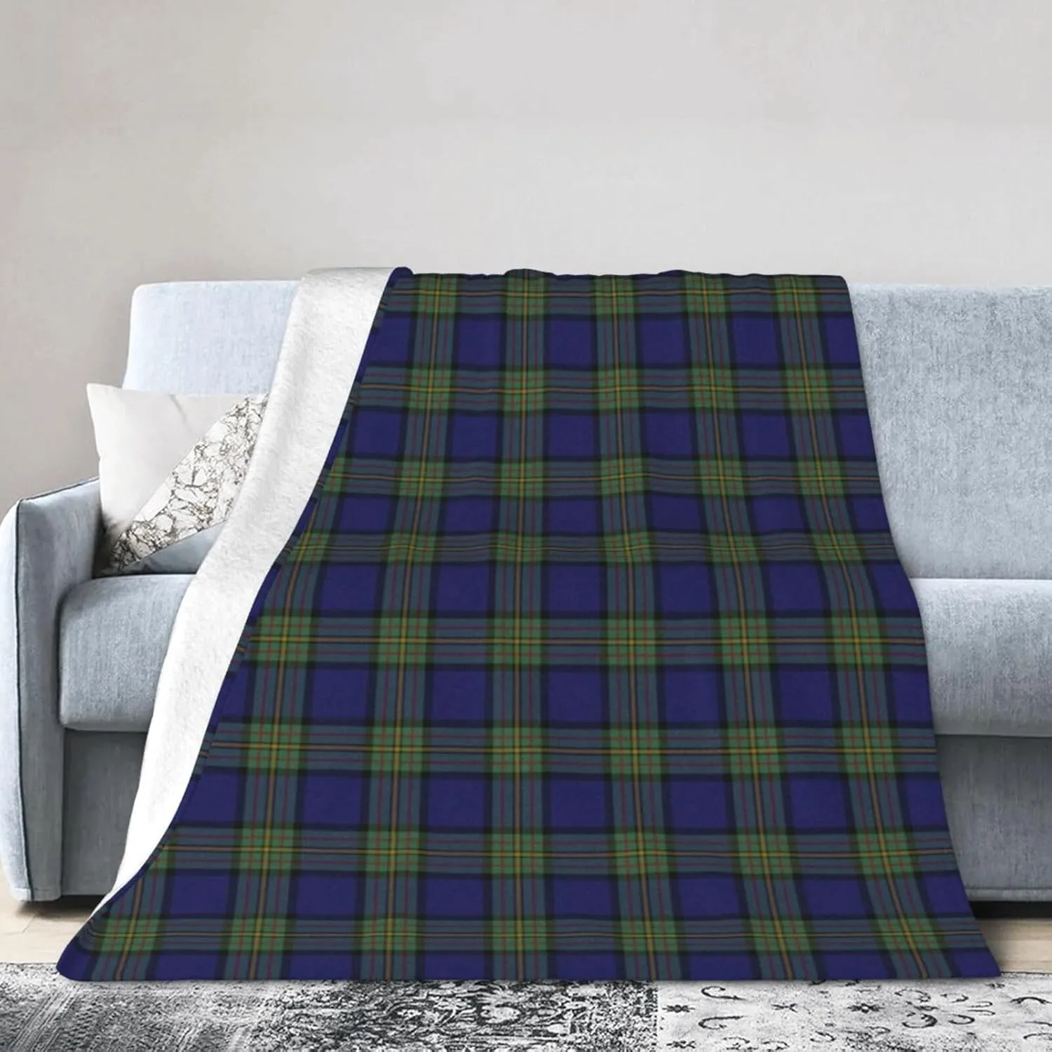 Ultra Soft Plush Throw, Maclaren Tartan Blanket Flannel Warm for Chair/Bed/Couch/Sofa 80"x60"