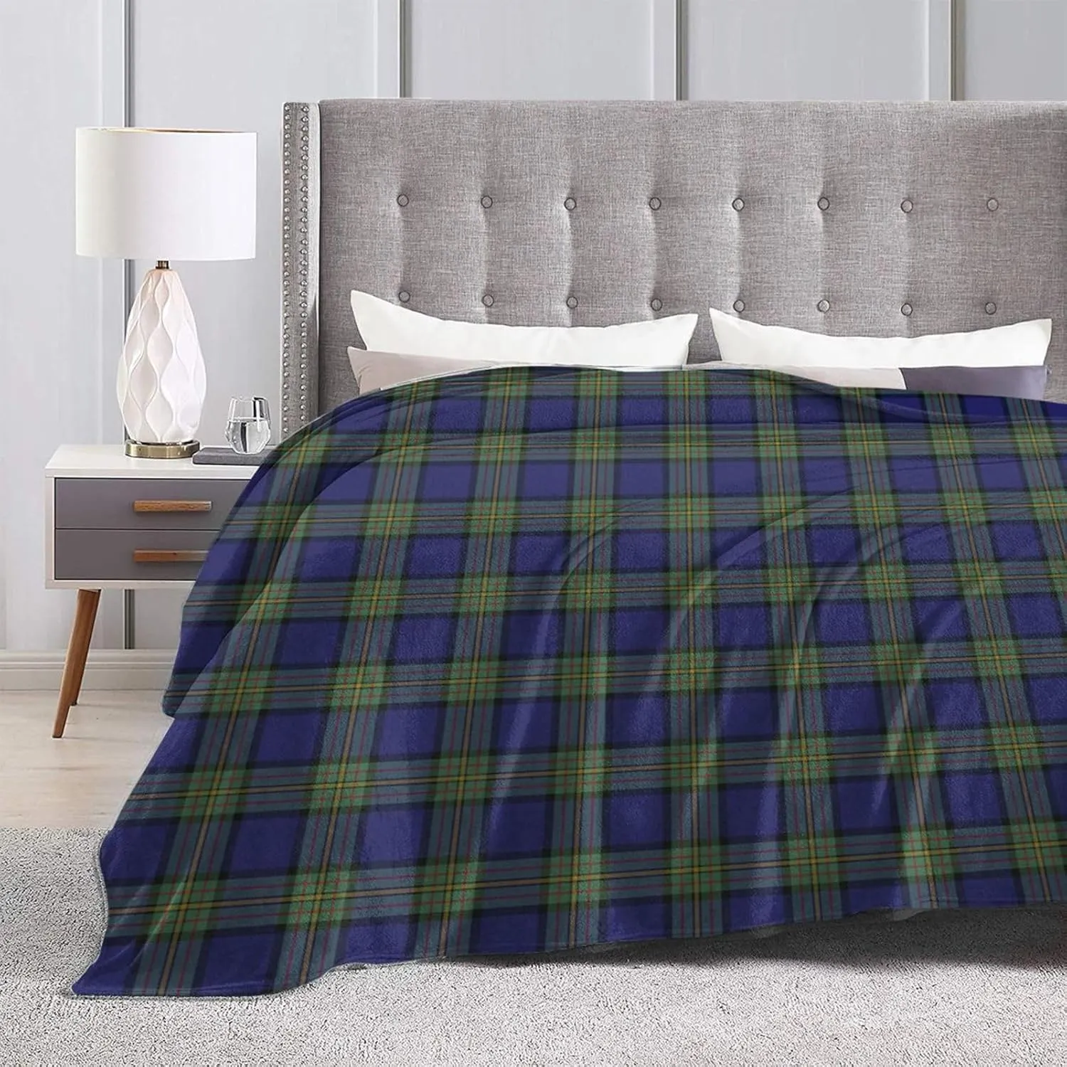 Ultra Soft Plush Throw, Maclaren Tartan Blanket Flannel Warm for Chair/Bed/Couch/Sofa 80"x60"