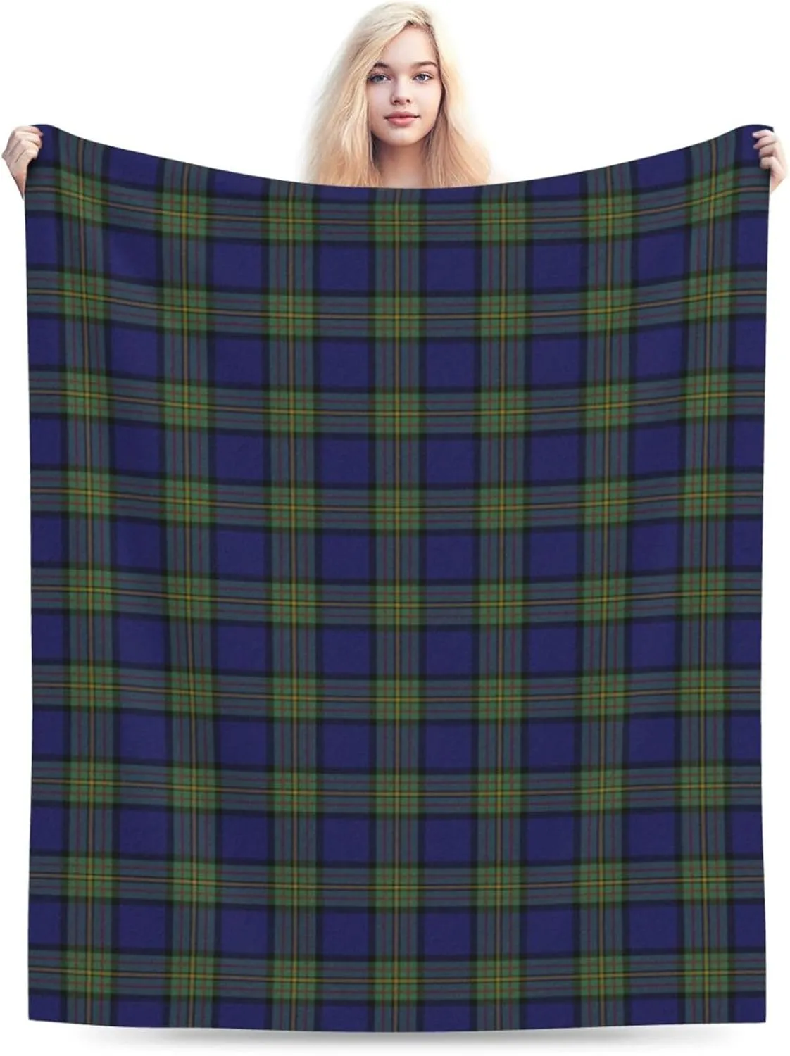 Ultra Soft Plush Throw, Maclaren Tartan Blanket Flannel Warm for Chair/Bed/Couch/Sofa 80"x60"