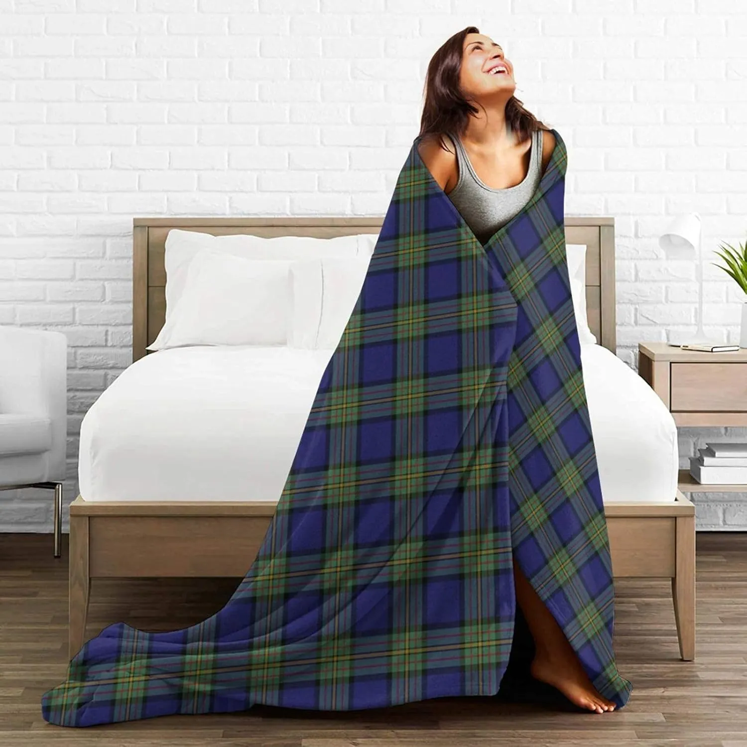 Ultra Soft Plush Throw, Maclaren Tartan Blanket Flannel Warm for Chair/Bed/Couch/Sofa 80"x60"
