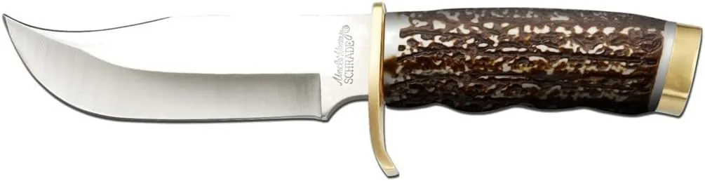 Uncle Henry 171UH Next Gen Pro Hunter 9.8in Fixed Blade Knife with High Carbon S.S. Blade, Staglon Handle, Sharpening Stone, and Leather Belt Sheath for Hunting, EDC, Survival, Camping, and Outdoors