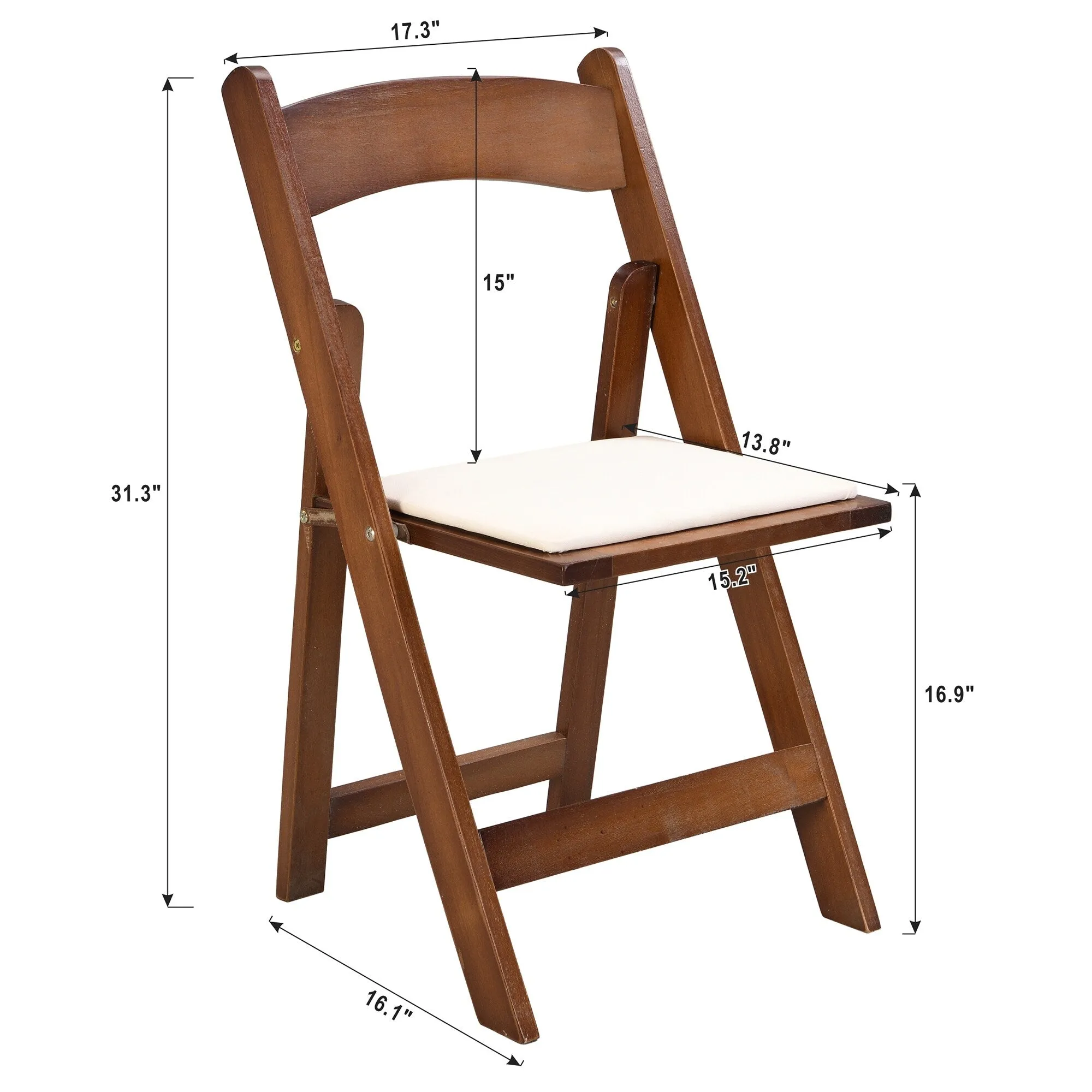 Upholstered folding chair, space saving, easy to carry, 4PCS, Living room