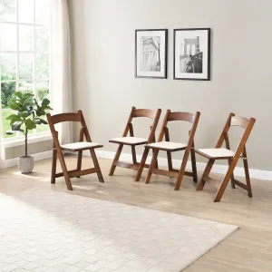 Upholstered folding chair, space saving, easy to carry, 4PCS, Living room