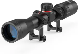 UUQ 3-9x32mm Rimfire Rifle Scope - Upgraded Objective Lens, Clear Optics, Lighter Design, Waterproof & Fogproof, Includes 20mm Rail Rings for Outdoor Hunting