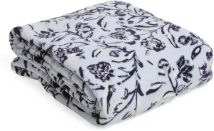 Vera Bradley Women's Oversized Fleece Plush Throw Blanket, Perennials Misty Surf, Full/Queen
