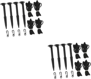 VICASKY 2 Sets Camping Essentials Tent Nails Plastic Tent Stakes Outdoor Safety Stakes Gazebos