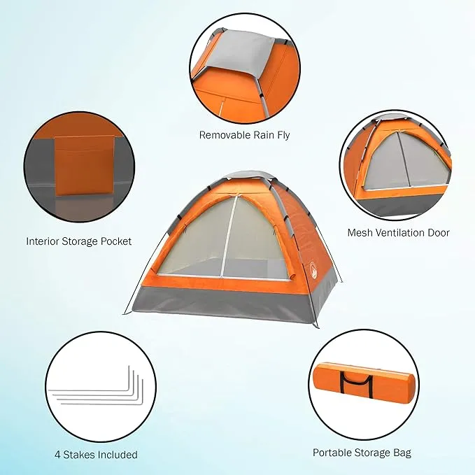 Wakeman Tents Wakeman Outdoors Camping Tent with Rain Fly and Carrying Bag