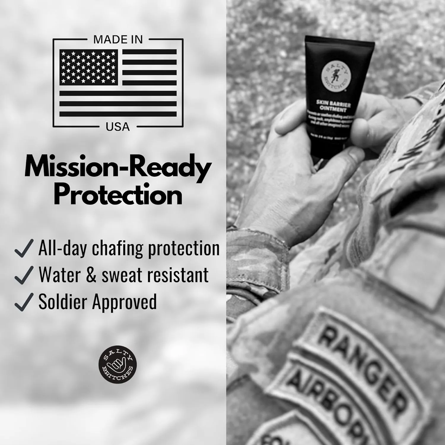 Waterproof Anti Chafing Ointment, Chafing Gel, Half Marathon Essentials, Anti-Chafe, Military Gear Essential, Running Essentials, Gifts for Runners - Rose Scented - 1pk